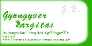 gyongyver margitai business card